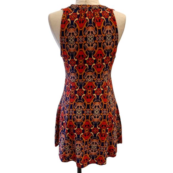 Free People Get Together tunic dress, ladies 6 boho print mini dress/tunic top - Picture 3 of 12